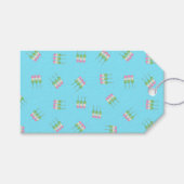 Anime Blue Pastel Dango Gift Label Cadeaulabel (Voorkant (Horizontaal))