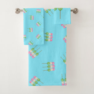 Anime Blue Pastel Dango Handdoek