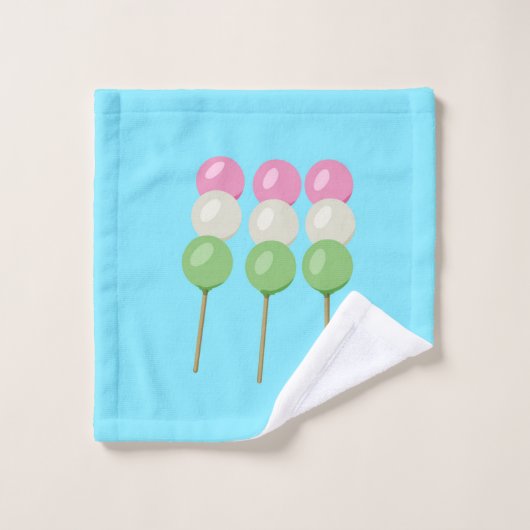 Anime Blue Pastel Dango Handdoek (Wasdoekje)