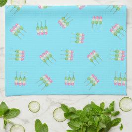 Anime Blue Pastel Dango Keuken Handdoeken