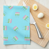 Anime Blue Pastel Dango Keuken Handdoeken (Quarter Fold)