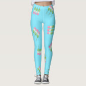 Anime Blue Pastel Dango Leggings (Voorkant)