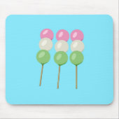 Anime Blue Pastel Dango Mousepad Muismat (Voorkant)