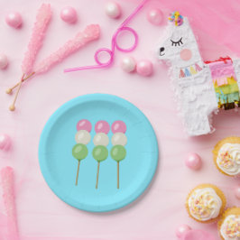 Anime Blue Pastel Dango Paper Bord