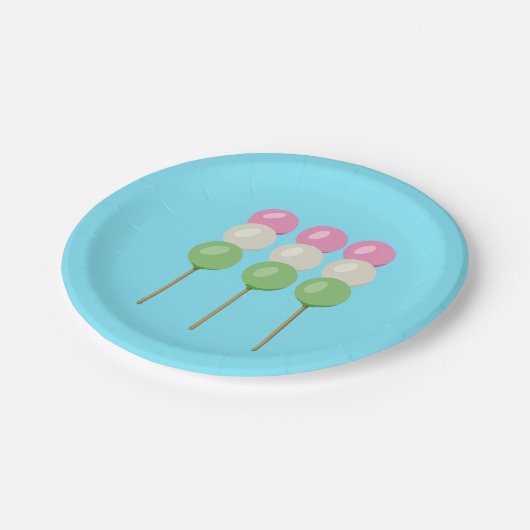 Anime Blue Pastel Dango Paper Bord (Gekanteld)