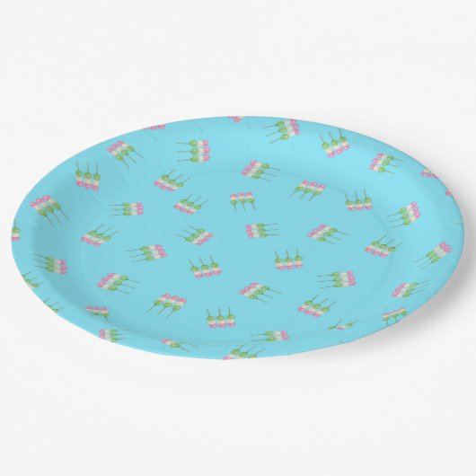 Anime Blue Pastel Dango Paper Bord (Gekanteld)