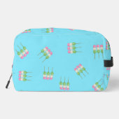 Anime Blue Pastel Dango Print Cut Sew Bag Toilettasje (Achterkant)
