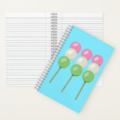 Anime Blue Pastel Dango Spiral Notitieboek (Binnen)