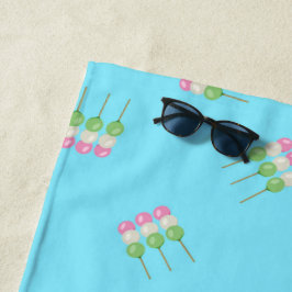 Anime Blue Pastel Dango Strandlaken