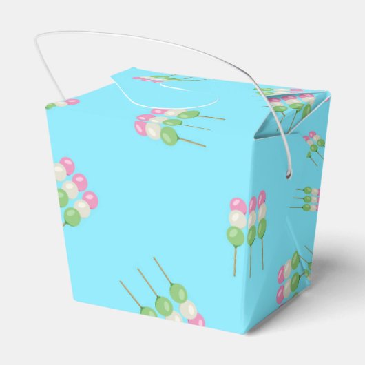 Anime Blue Pastel Dango Takeout Favoriete Box Bedankdoosjes (Achterkant)