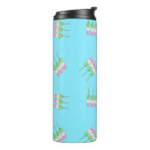 Anime Blue Pastel Dango Thermal Tumbler Thermosbeker (Gedraaid links)