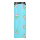 Anime Blue Pastel Dango Thermal Tumbler Thermosbeker (Achterkant)