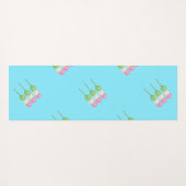 Anime Blue Pastel Dango Yoga Mat (Achterkant (horizontaal))