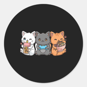 Anime Bo Thee Bubble Thee Gamen Gamer Ramen Kat Ronde Sticker
