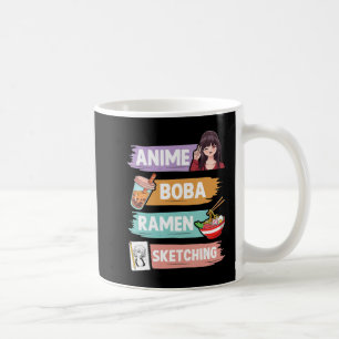 Anime Boba Ramen Sketching Otaku Kawaii Anime Girl Koffiemok