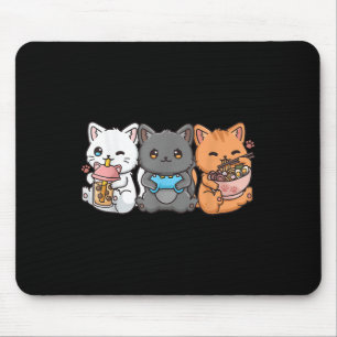 Anime Boba Tea Bubble Tea Gaming Gamer Ramen Cat Muismat