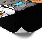 Anime Boba Tea Bubble Tea Gaming Gamer Ramen Cat Poster (Hoek)