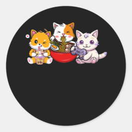 Anime Boba Thee Bubble Tea Gaming Gamer Ramen Cat Ronde Sticker