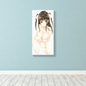 Anime Boobs "Innocent" SingleZ Canvas Prints (Insitu (Houten vloer))