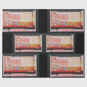 Anime Books Wrapping Paper Cadeaupapier