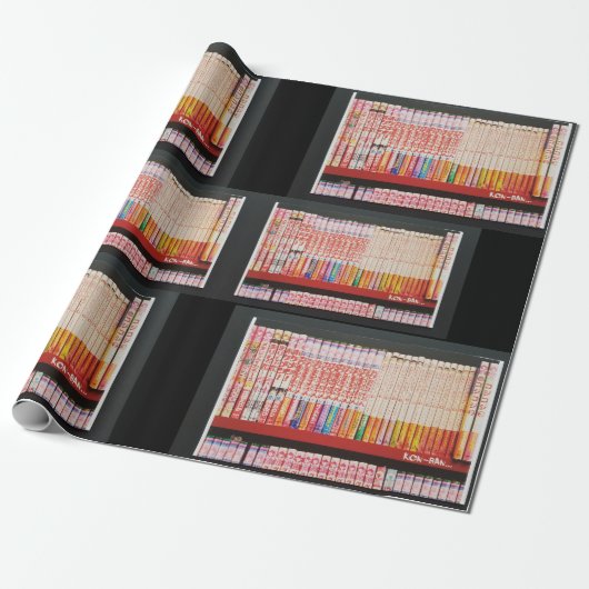 Anime Books Wrapping Paper Cadeaupapier (Uitgerold)