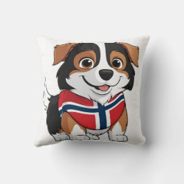 Anime Border Collie beroemd gemaakt door Norway Fl Kussen