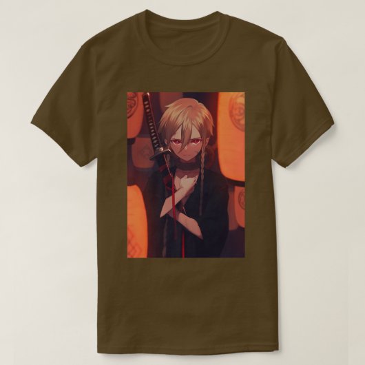 Anime Boy Aesthetic Japans Samurai Otaku (2) T-shirt (Design voorkant)
