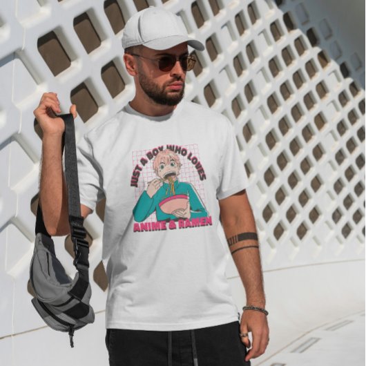 Anime Boy Eating Ramen T-shirt