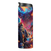 Anime Boy en Dragon in een dystopische wereld Thermosbeker (Geroteerd rechts)