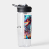 Anime Boy en Dragon in een dystopische wereld Waterfles (Rechts)