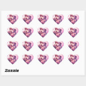 Anime Boy en meisje Valentijnsdag Hart Sticker (Vel)