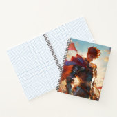 Anime Boy Knight Notitieboek (Binnen)