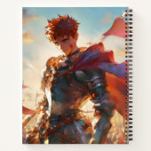 Anime Boy Knight Notitieboek (Achterkant)