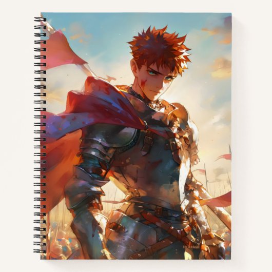 Anime Boy Knight Notitieboek (Voorkant)