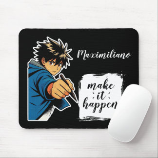 Anime Boy Make It Happen Personalized Mouse Pad Muismat