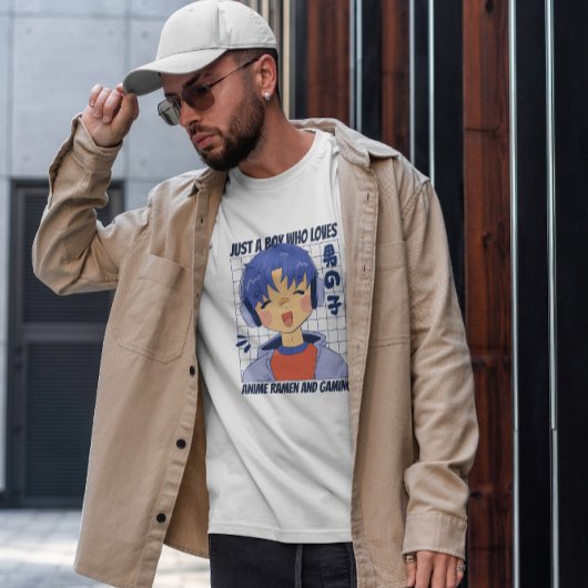 Anime Boy met hoofdtelefoon T-shirt