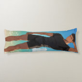 Anime Boy op het strand Lichaamskussen (Achterkant)