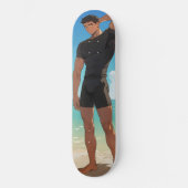Anime Boy op het strand Persoonlijk Skateboard (Voorkant)