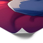 Anime Boy spelen Video Game Poster (Hoek)