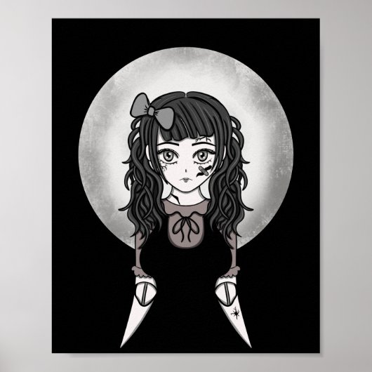 Anime Broken Doll Gothic Lolita Poster (Voorkant)