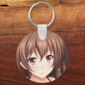 Anime bruine ogen sleutelhanger (Voorkant)