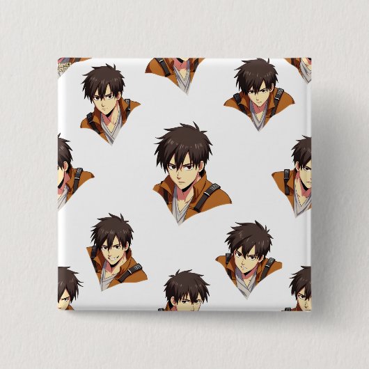 ANIME-BUTTON VIERKANTE BUTTON 5,1 CM (Voorkant)