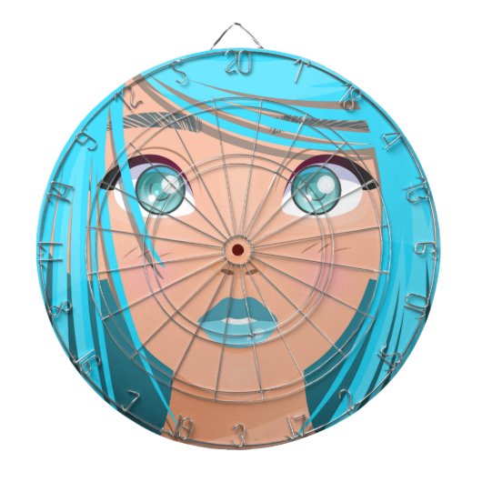 ANIME CARTOON MEISJE DARTBORD (Voorkant)