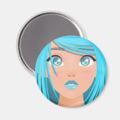 ANIME CARTOON MEISJE MAGNEET (Voorkant / Achterkant)