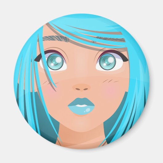 ANIME CARTOON MEISJE MAGNEET (Voorkant)