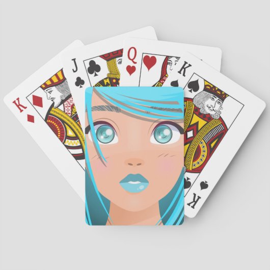 ANIME CARTOON MEISJE POKERKAARTEN (Achterkant)