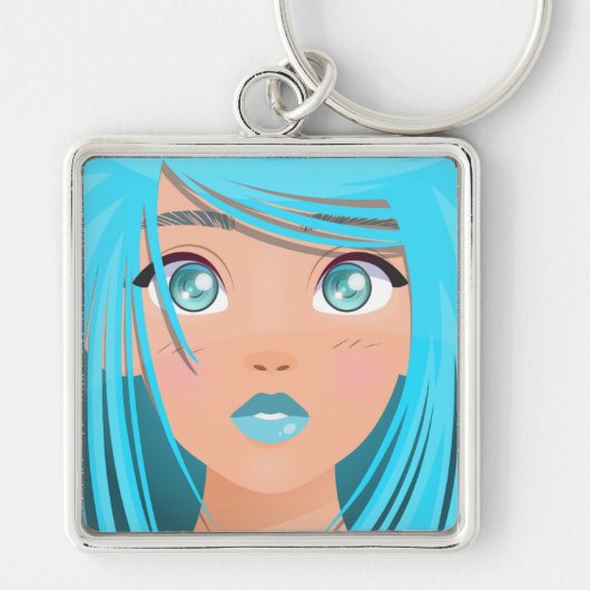 ANIME CARTOON MEISJE SLEUTELHANGER (Voorkant)