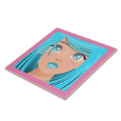 ANIME CARTOON MEISJE TEGELTJE (Zijkant)
