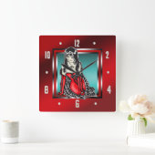 Anime Cartoon Vampire Girl Wall klok (Huis)