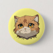 Anime Cat Face Ronde Button 5,7 Cm (Voorkant)
